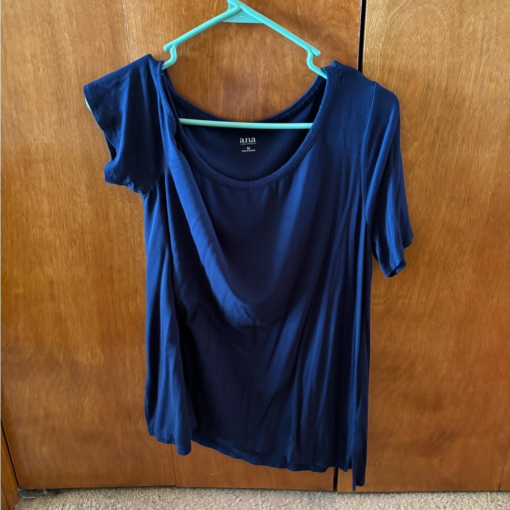 a.n.a Deep Blue Short Sleeve Tee